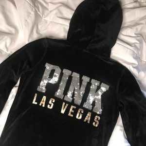 PINK: Las Vegas Suede Zip-Jacket
